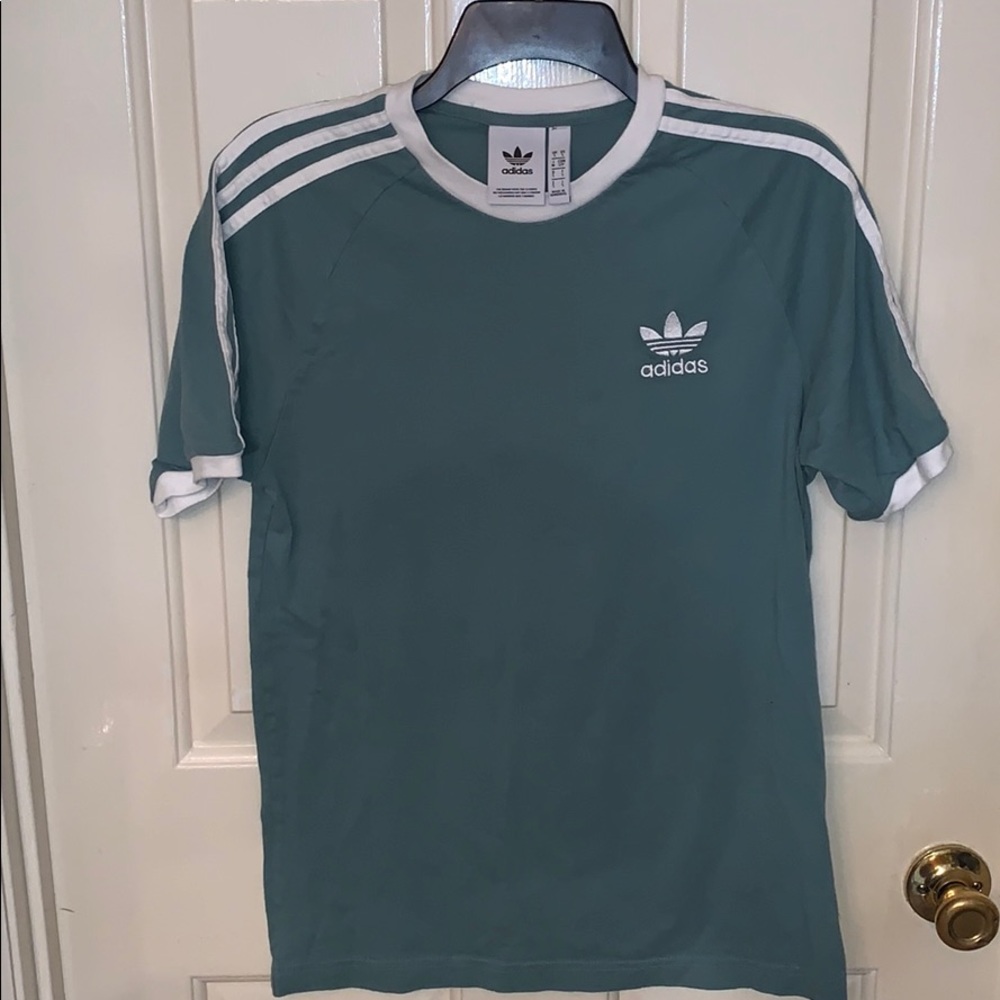 Adidas three stripe soccer shirt
